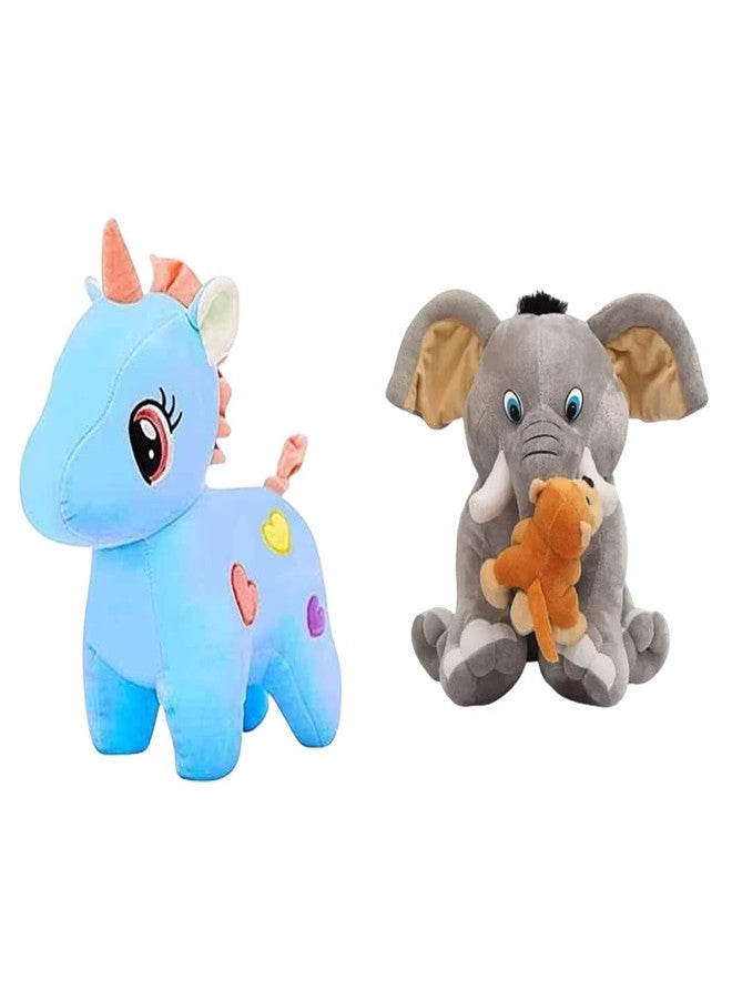 KPN Toy Figure Combo Pack of Unicon & Monkey Ele Mini Character Figurines Set with Bright Colours & Smooth Finish | Playtime Display Set for Home, Desk Decor & Gifting - Image 1